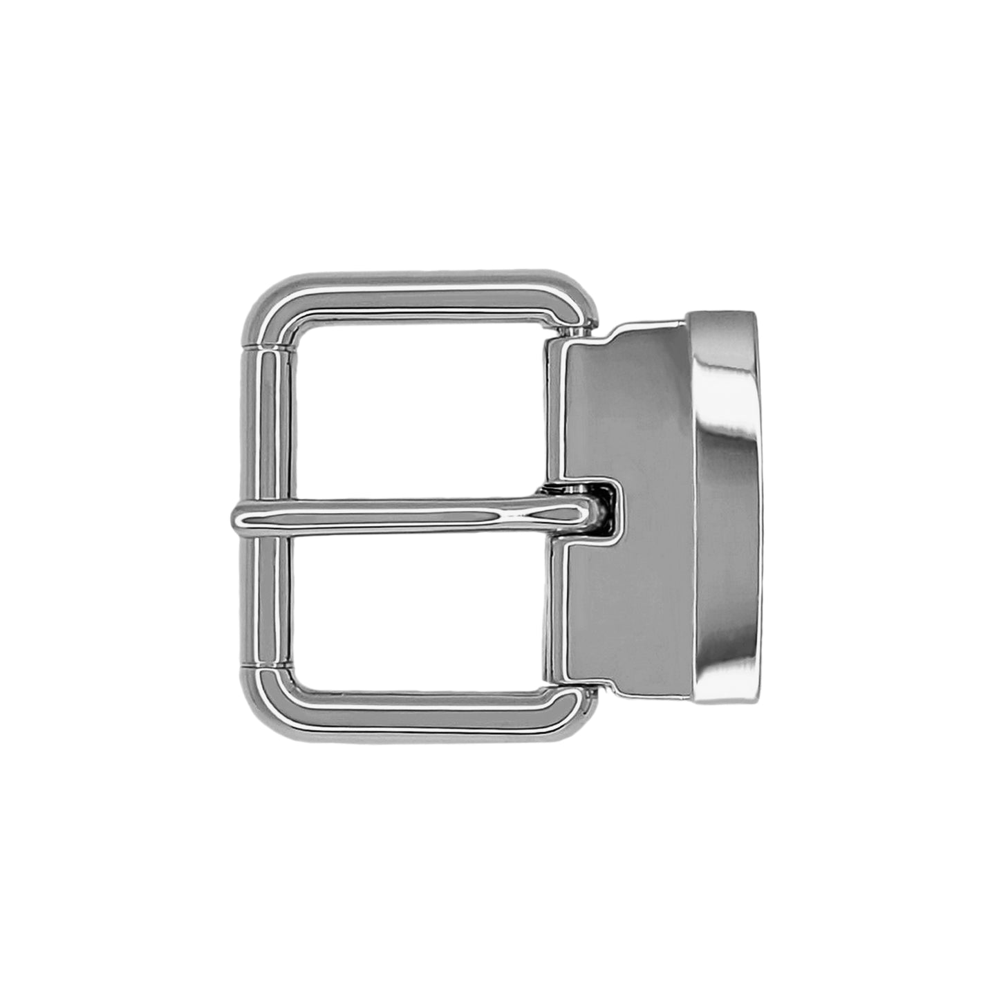 Ceinture 35 mm cuir souple cognac boucle Paris argent