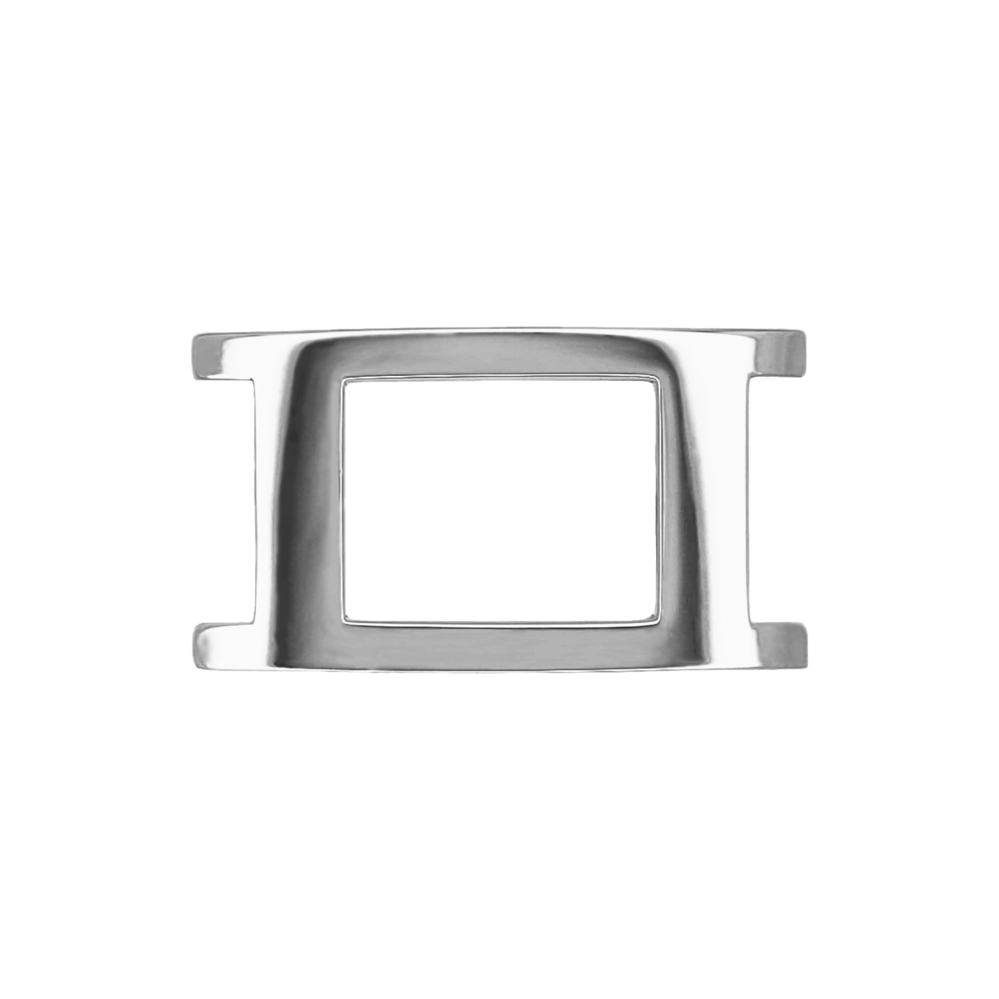 Ceinture 30 mm cuir souple blanc boucle Portofino argent
