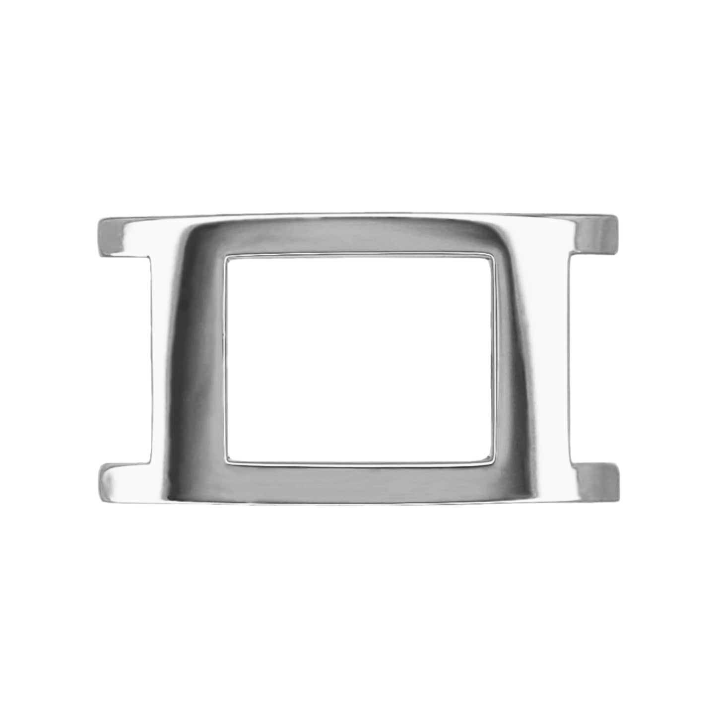 Ceinture 40 mm cuir souple argent boucle Portofino argent