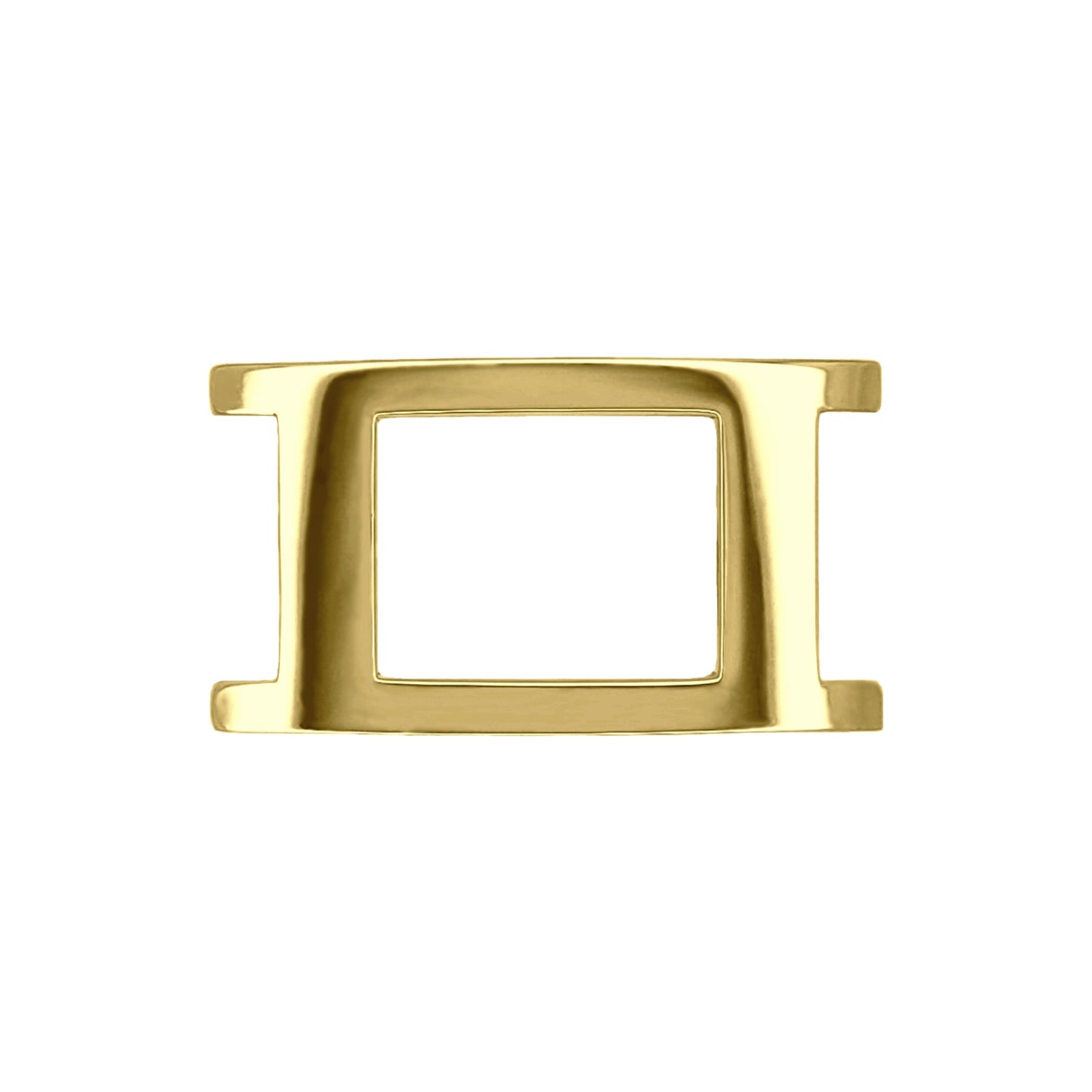 Ceinture 30 mm cuir souple blanc boucle Portofino or