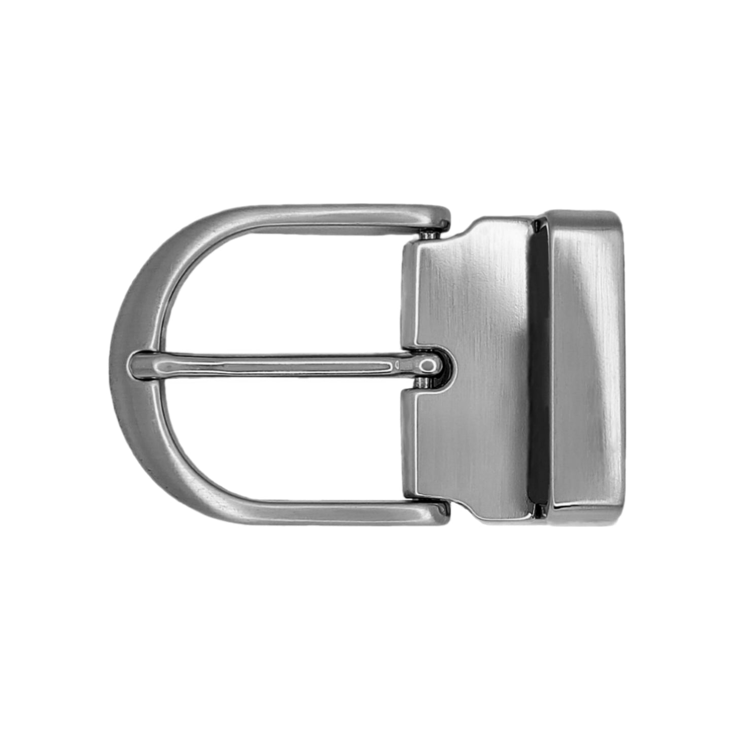 Ceinture 40 mm cuir souple blanc boucle Roma mate
