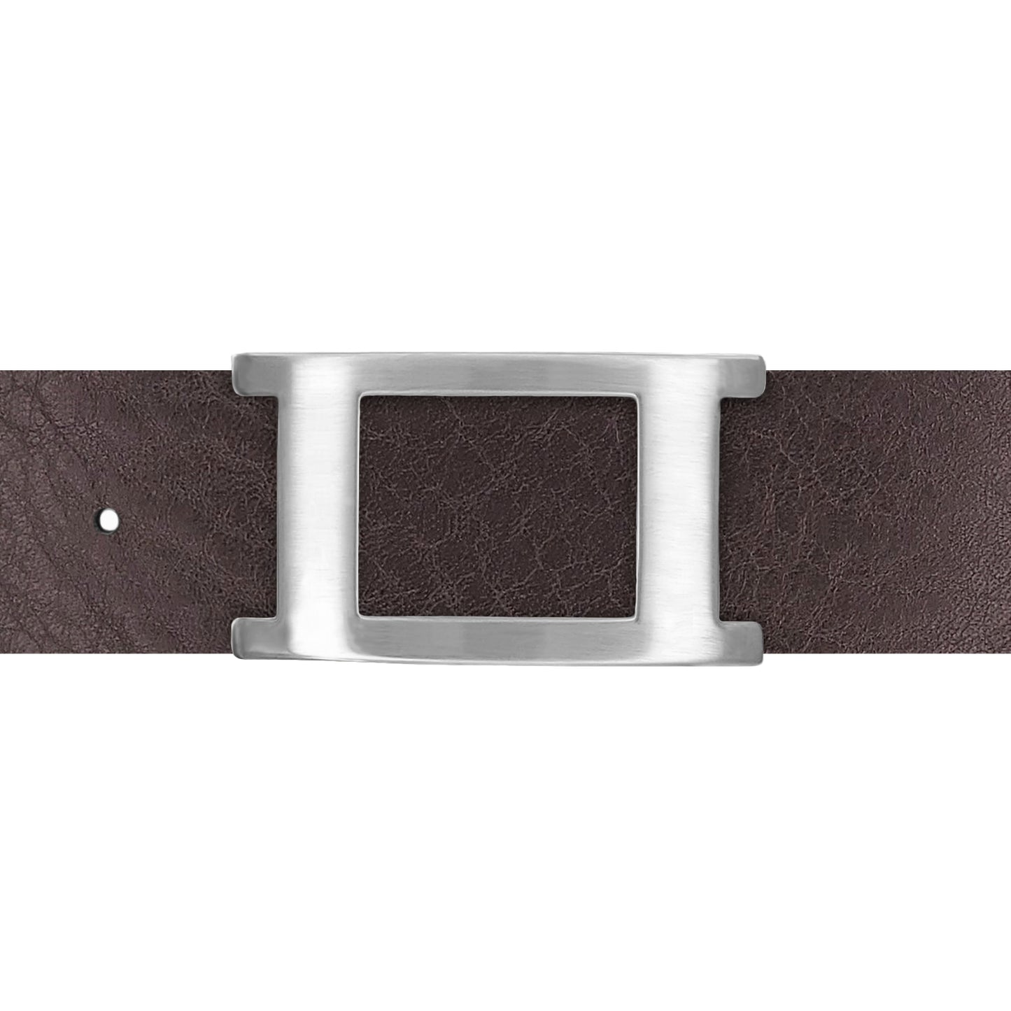 Ceinture 40 mm cuir ceinturon marron boucle Portofino mate