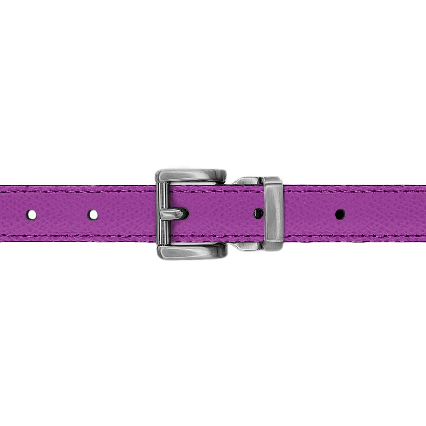 Ceinture 20 mm cuir grainé framboise boucle Paris mate