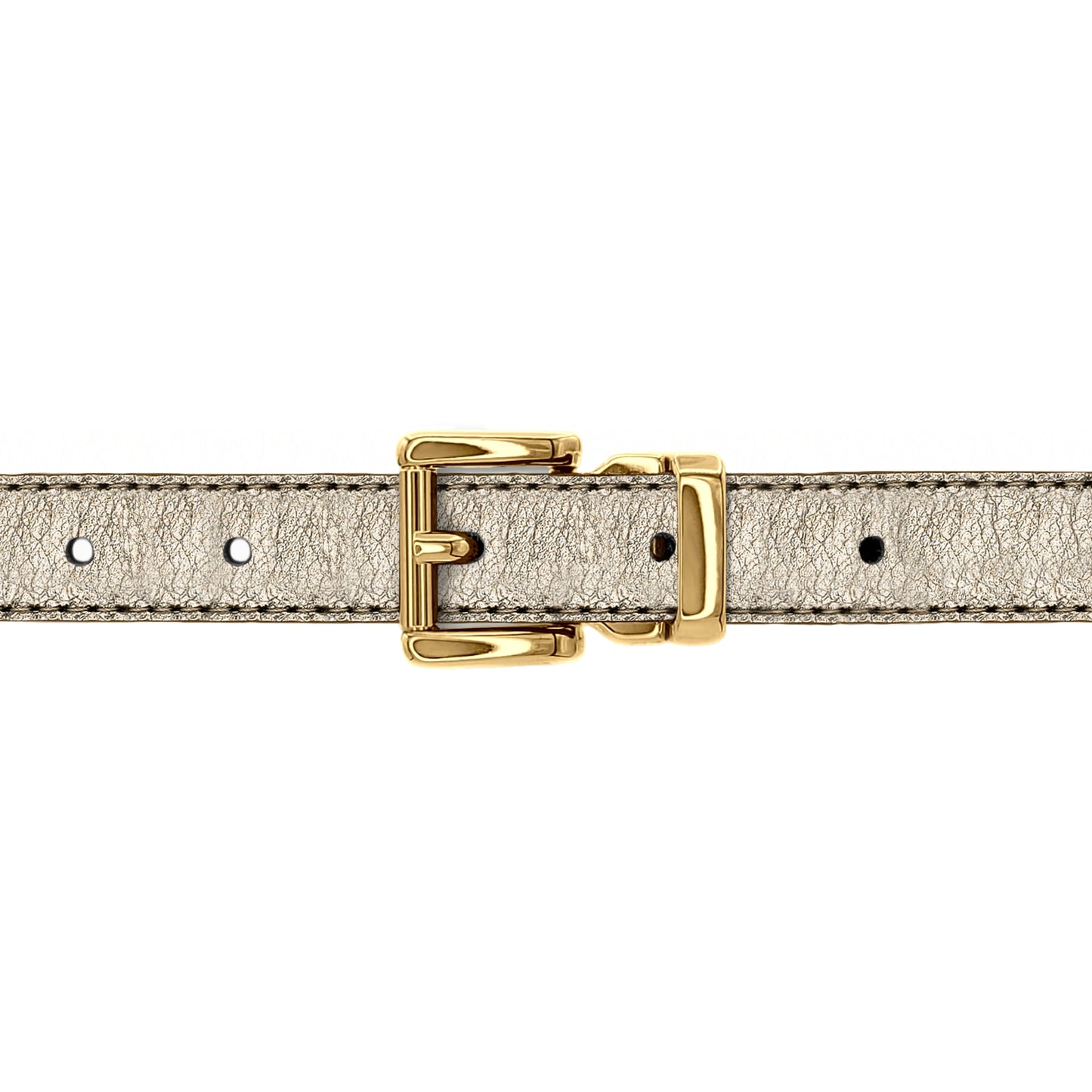 Ceinture enfant 20 mm cuir souple or boucle Paris or