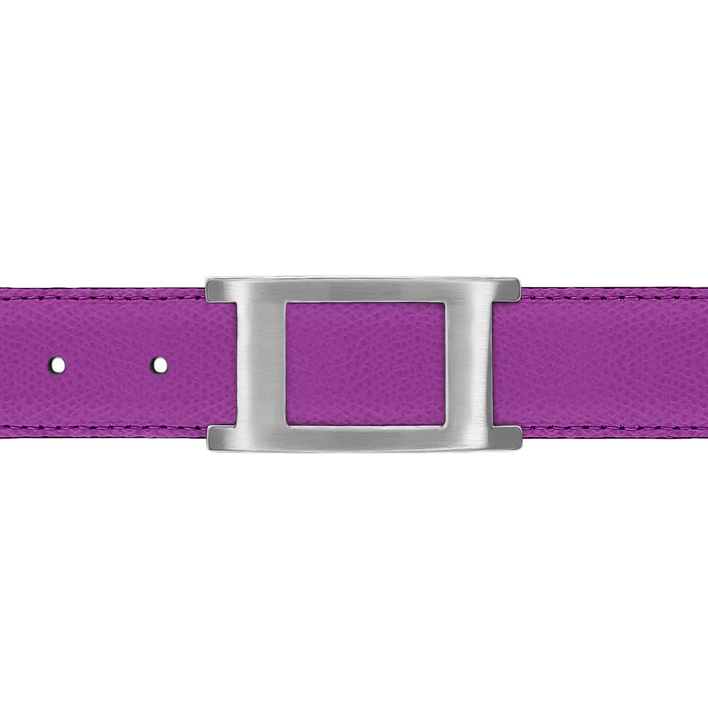Ceinture 30 mm cuir grainé framboise boucle Portofino mate
