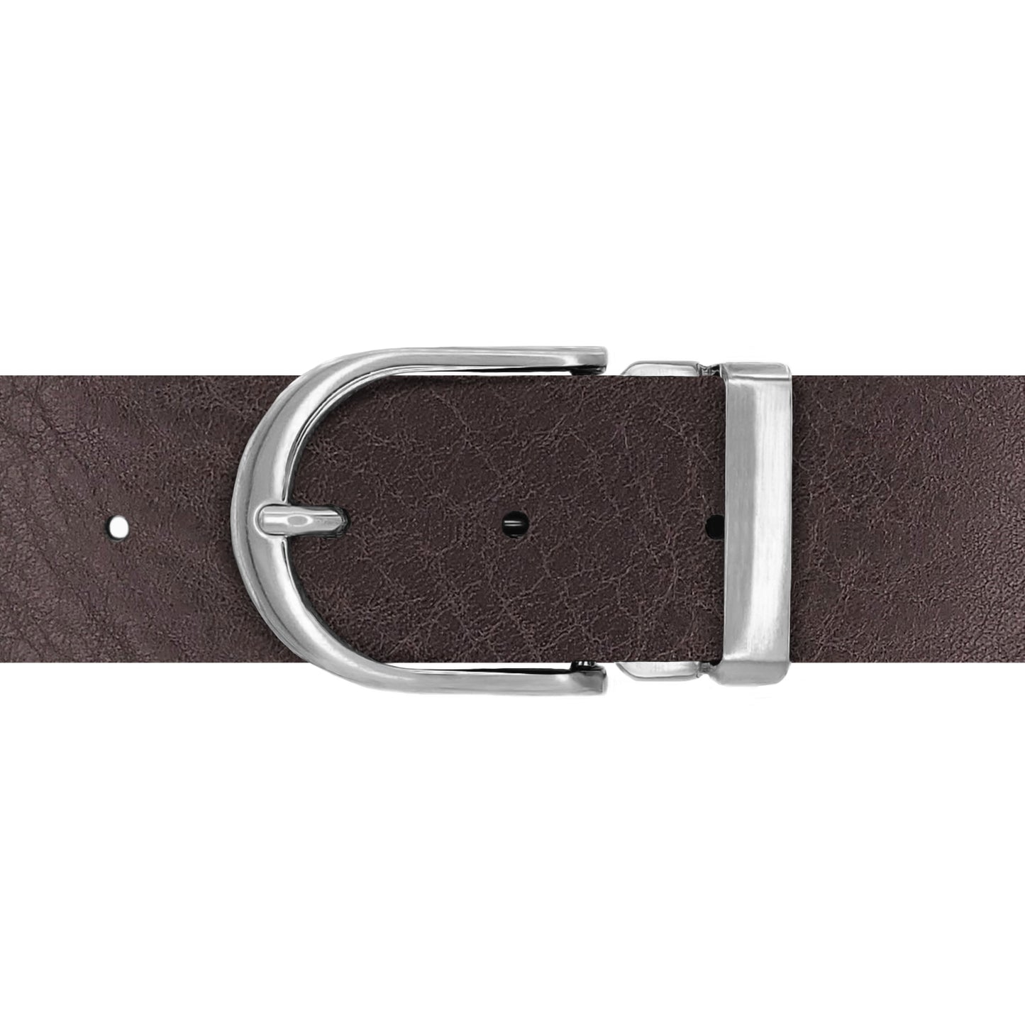 Ceinture 40 mm cuir ceinturon marron boucle Roma mate