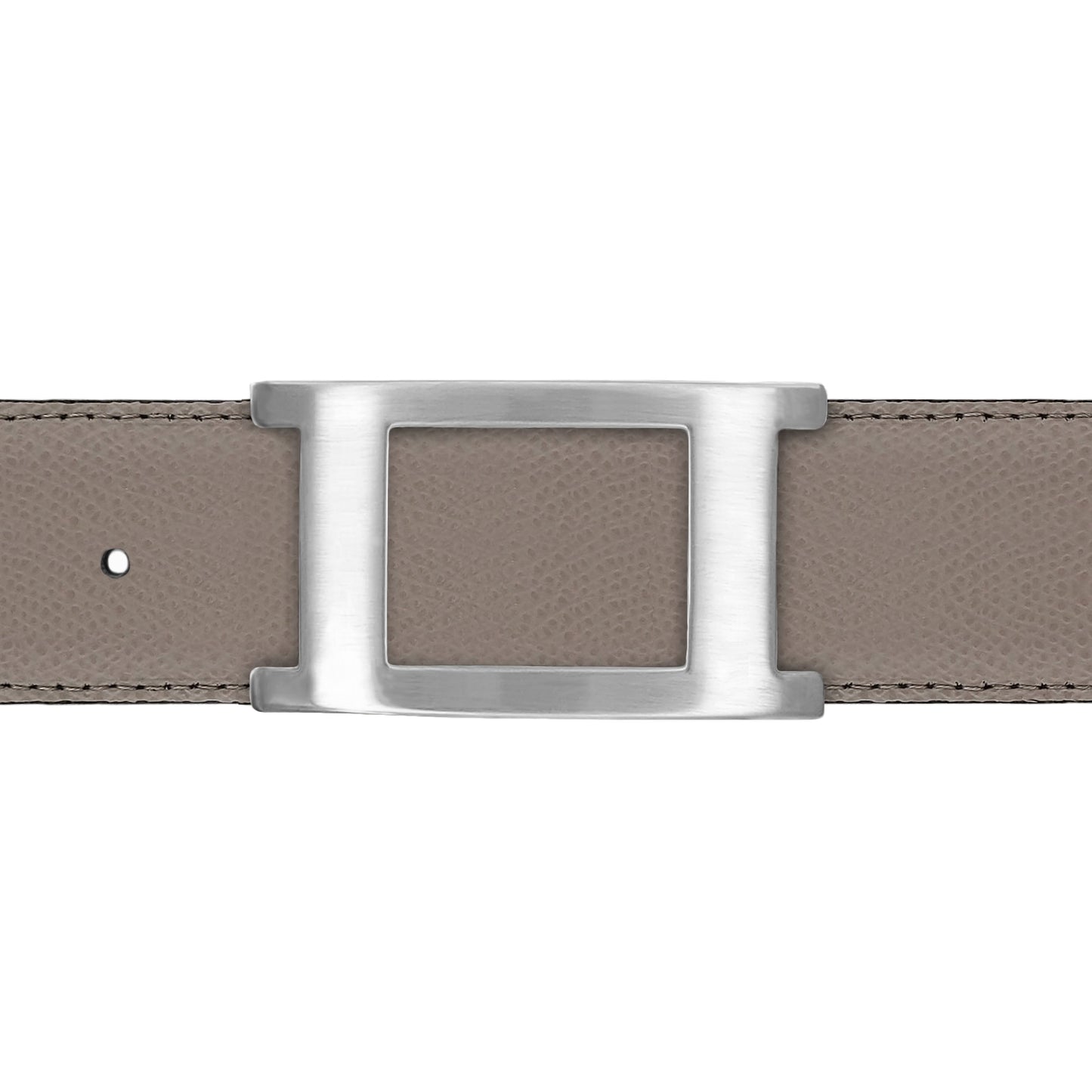 Ceinture 40 mm cuir grainé taupe boucle Portofino mate