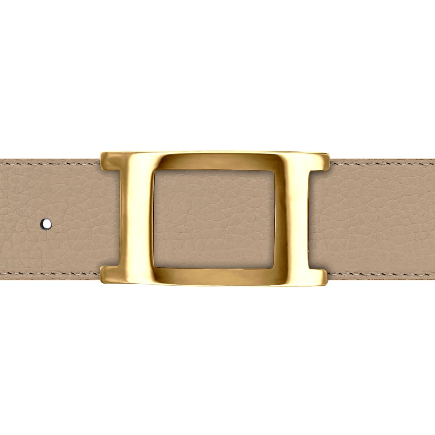 Ceinture 40 mm cuir souple nude boucle Portofino or