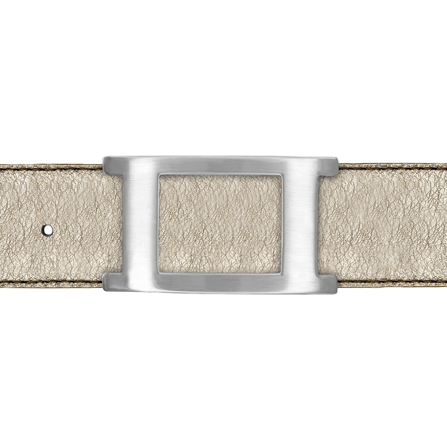 Ceinture 40 mm cuir souple or boucle Portofino mate