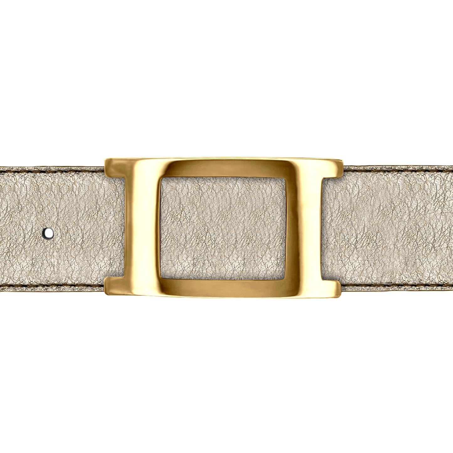 Ceinture 40 mm cuir souple or boucle Portofino or