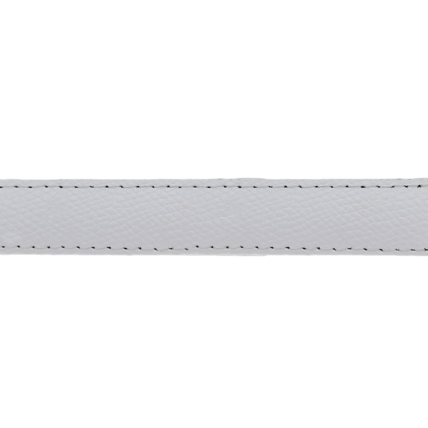Lanière en cuir grainé blanc 20 mm