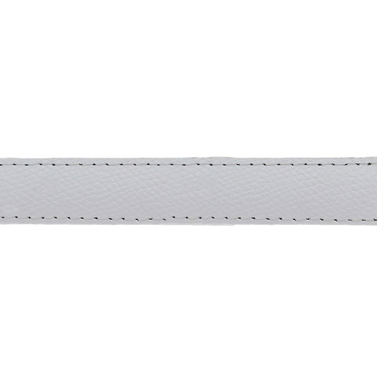 Lanière en cuir grainé blanc 20 mm