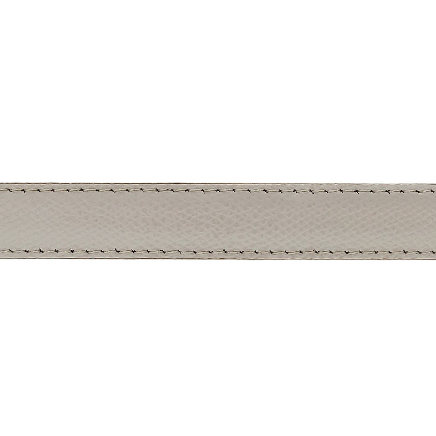 Lanière en cuir grainé blanc cassé 20 mm