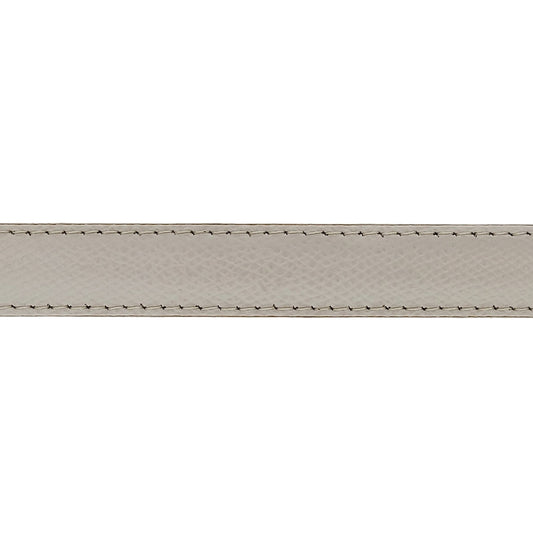 Lanière en cuir grainé blanc cassé 20 mm