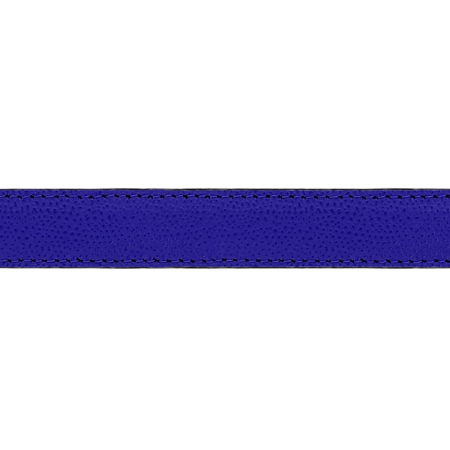 Lanière en cuir grainé bleu roi 20 mm