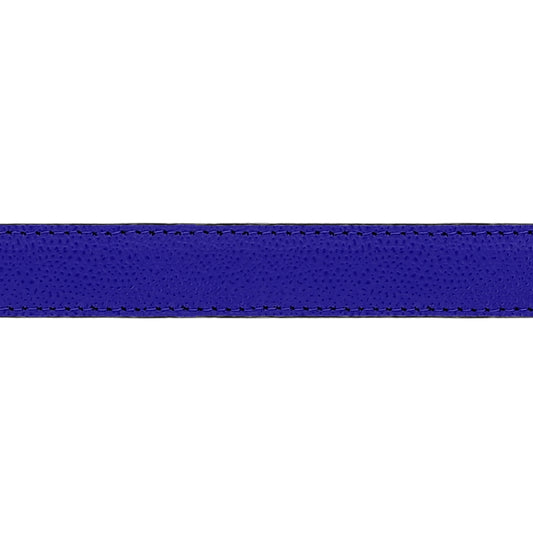 Lanière en cuir grainé bleu roi 20 mm