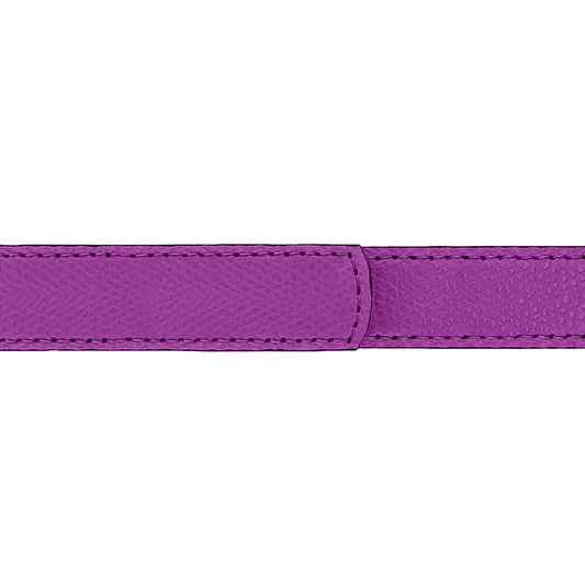 Ceinture 20 mm cuir grainé framboise boucle Roma argent