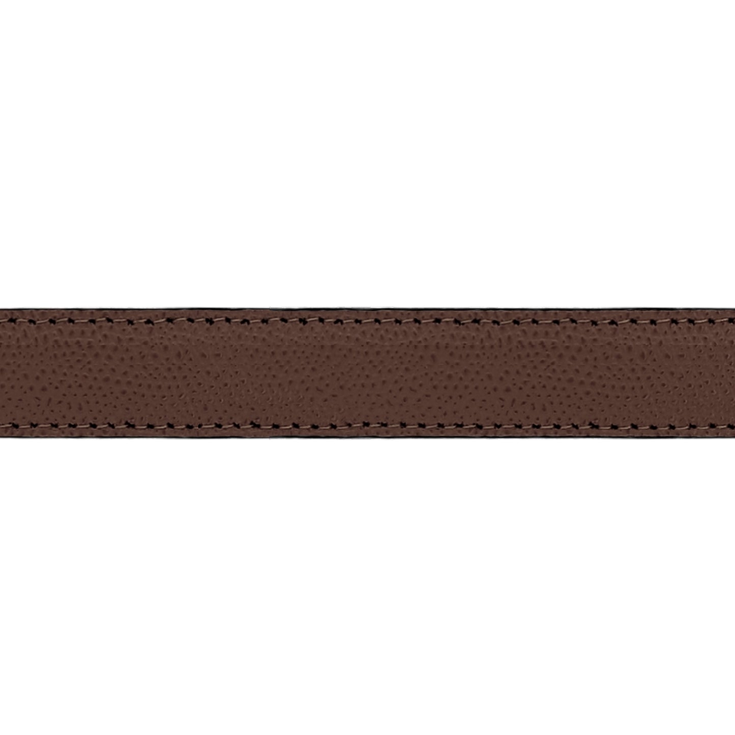 Lanière en cuir grainé marron 20 mm