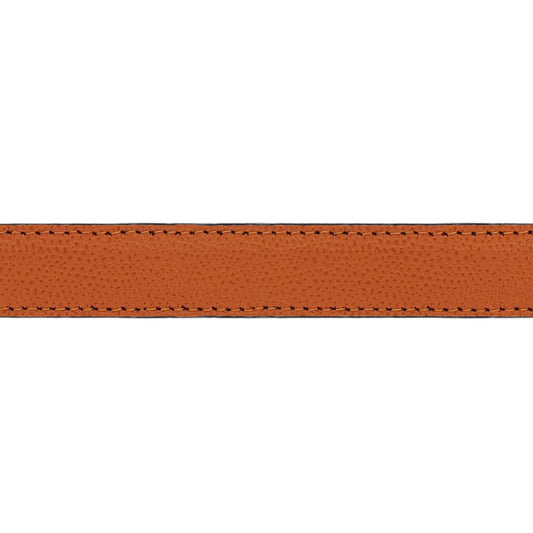 Lanière en cuir grainé orange 20 mm