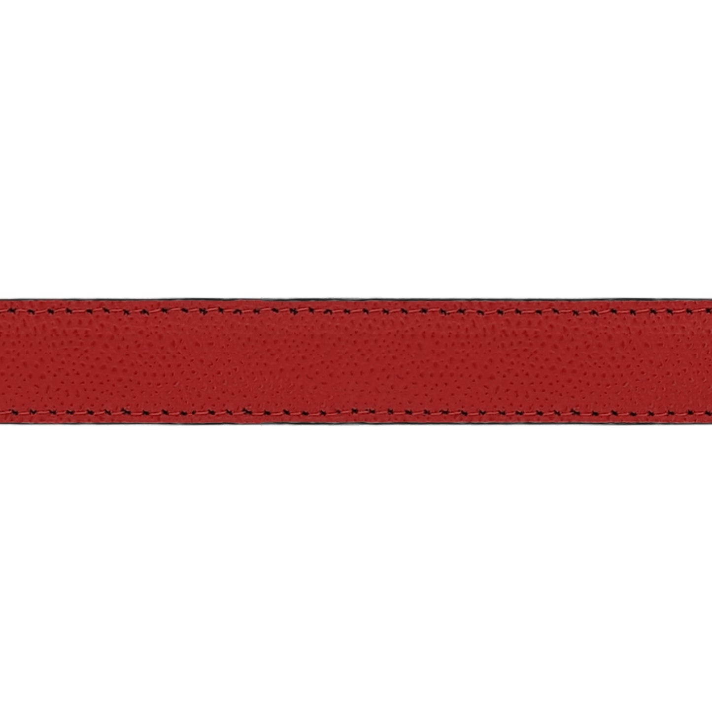 Lanière en cuir grainé rouge 20 mm