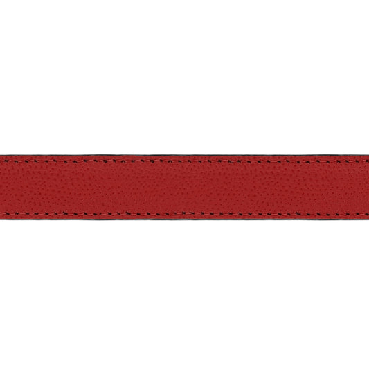 Lanière en cuir grainé rouge 20 mm