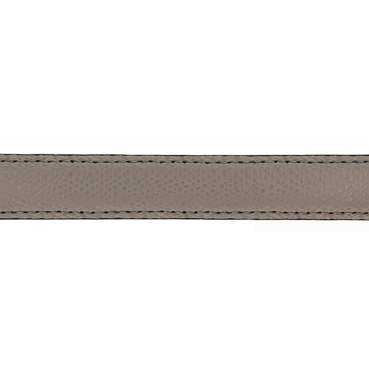 Lanière en cuir grainé taupe 20 mm