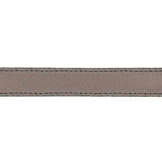 Lanière en cuir grainé taupe 20 mm