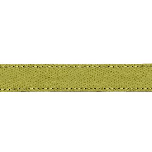 Lanière en cuir grainé vert anis 20 mm