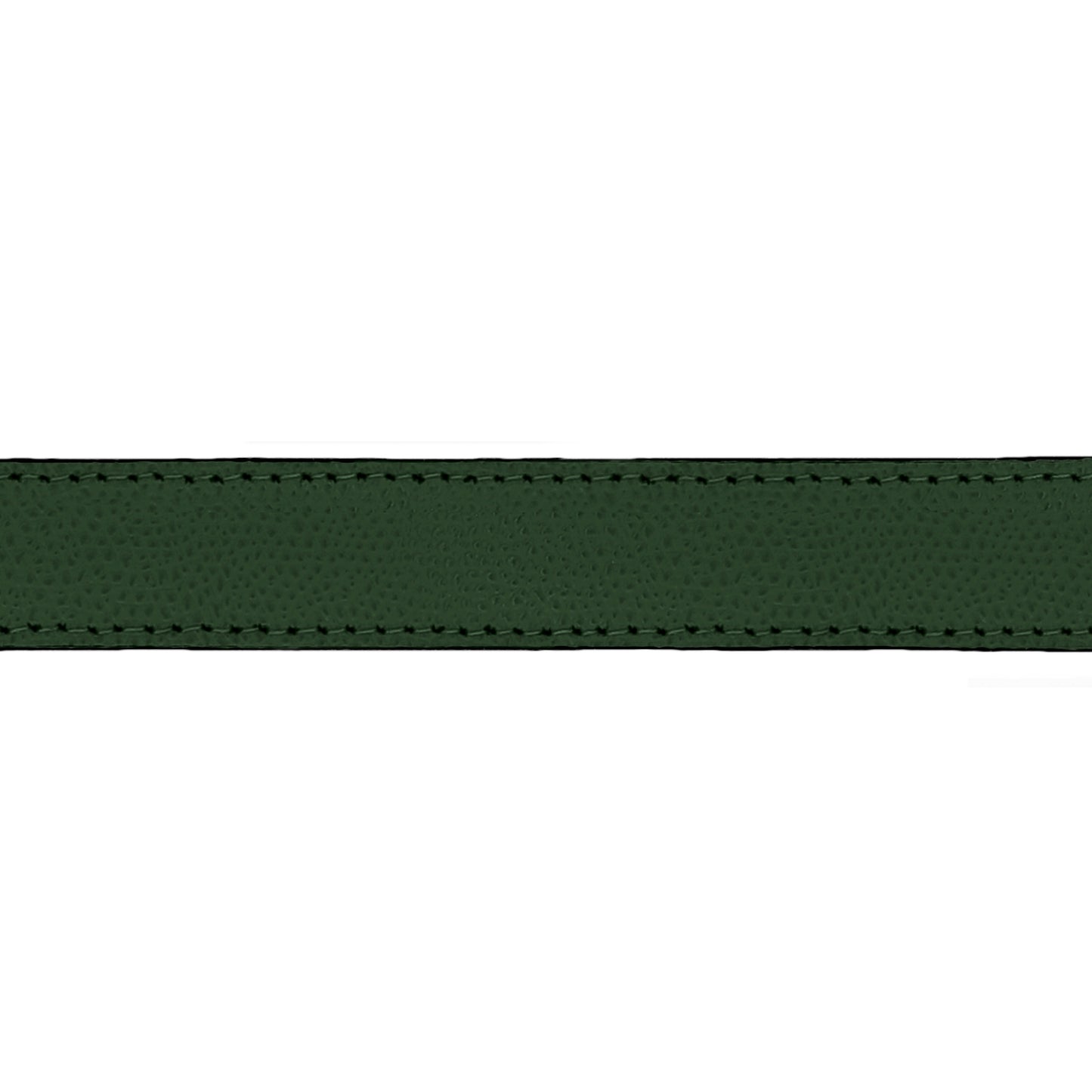Lanière en cuir grainé vert bouteille 20 mm