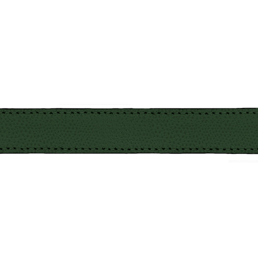 Lanière en cuir grainé vert bouteille 20 mm