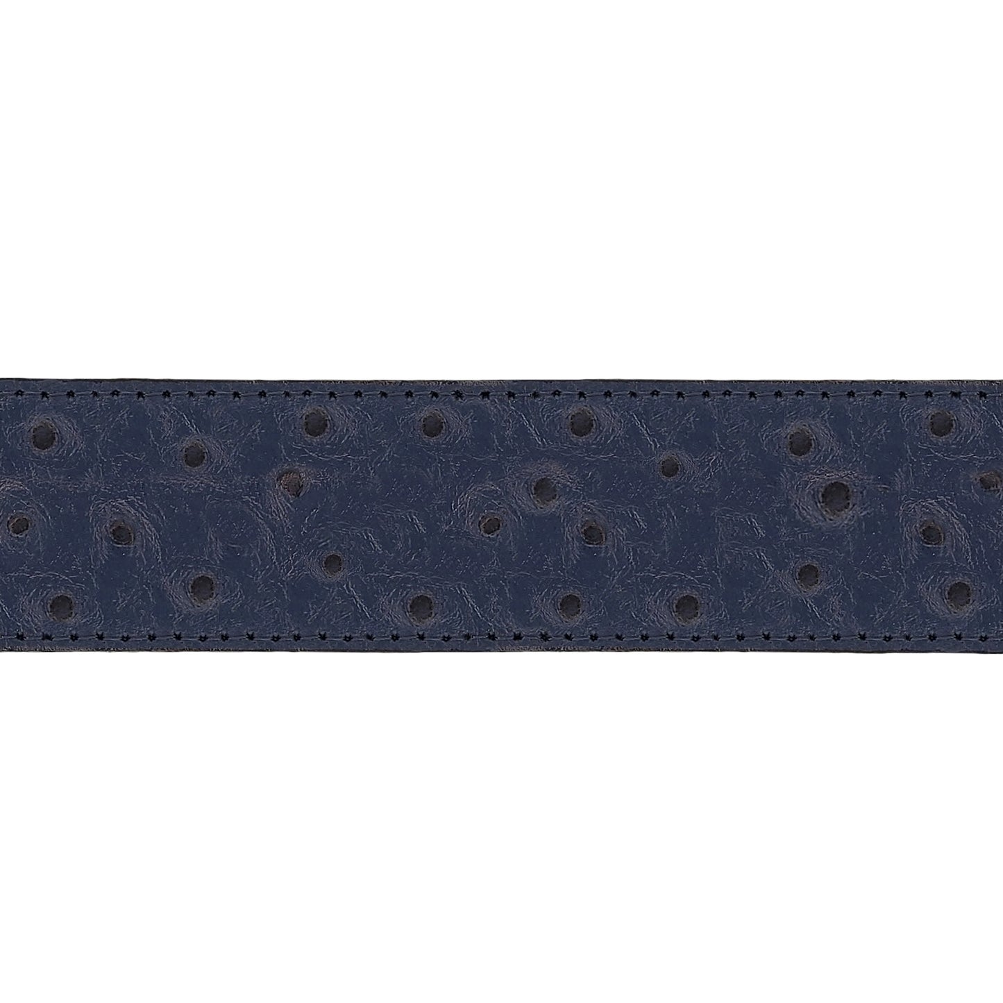 Lanière en cuir façon autruche bleu marine 30 mm