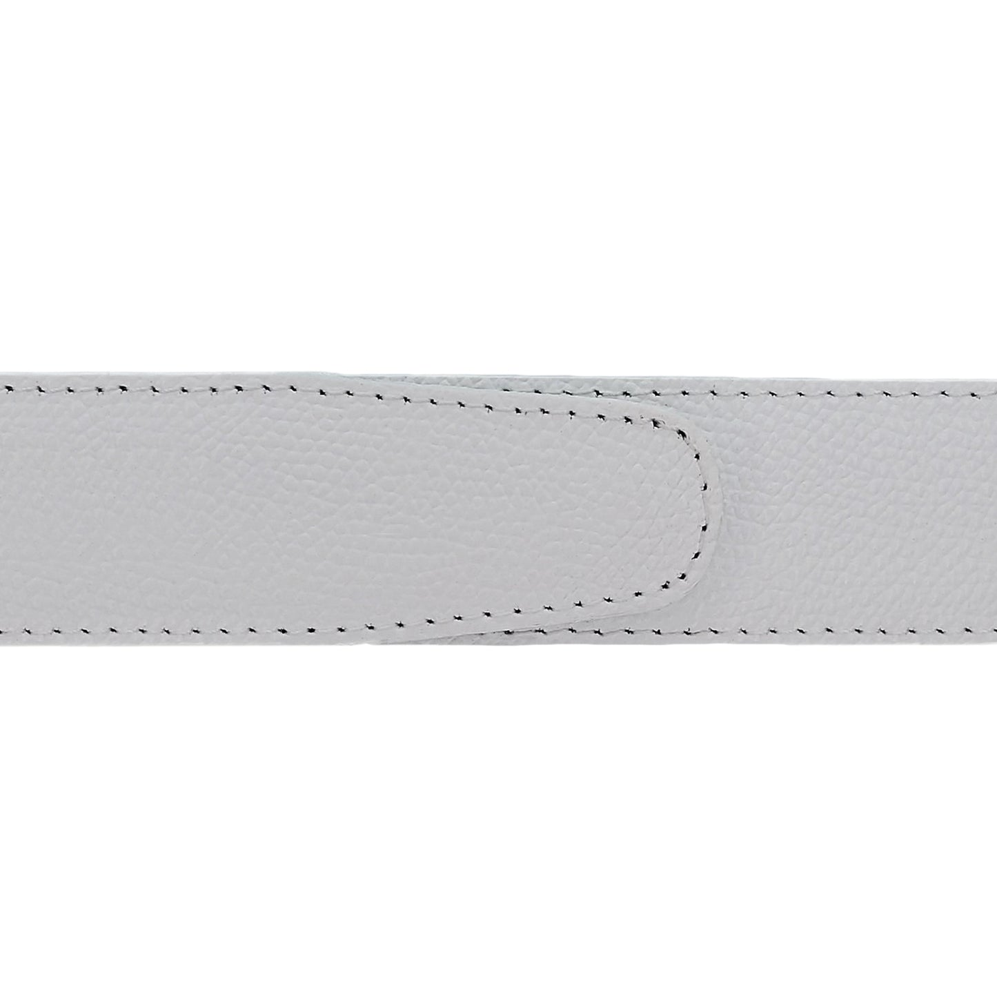 Ceinture 30 mm cuir grainé blanc boucle Roma or