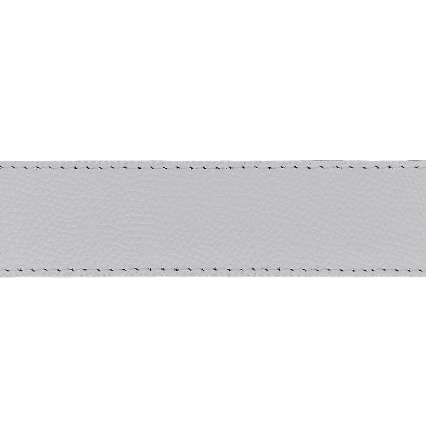 Lanière en cuir grainé blanc 30 mm