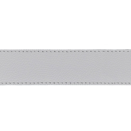 Lanière en cuir grainé blanc 30 mm