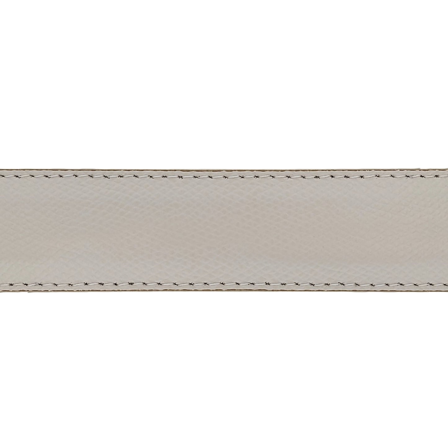 Lanière en cuir grainé blanc cassé 30 mm