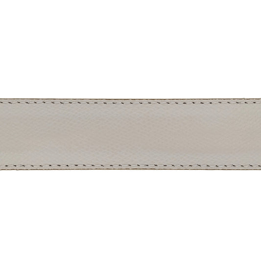 Lanière en cuir grainé blanc cassé 30 mm