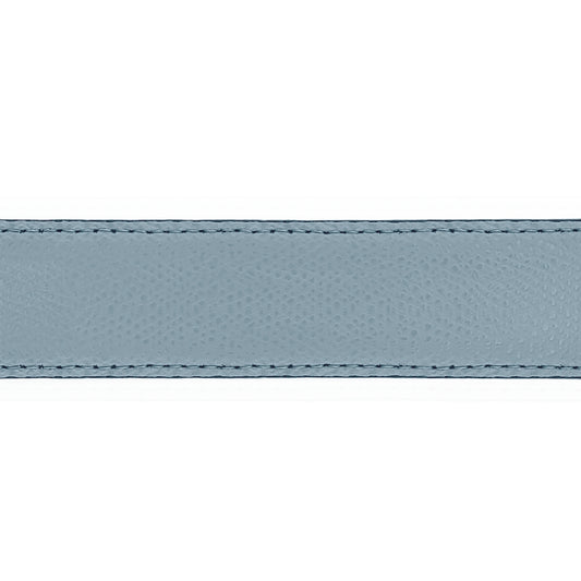 Lanière en cuir grainé bleu ciel 30 mm