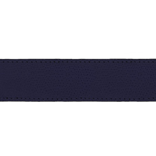 Lanière en cuir grainé bleu marine 30 mm