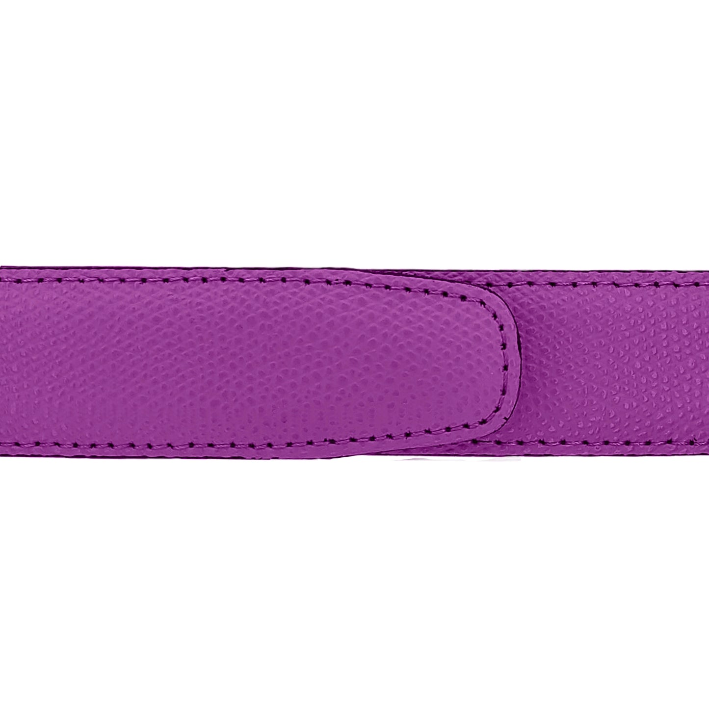 Ceinture 30 mm cuir grainé framboise boucle Roma argent