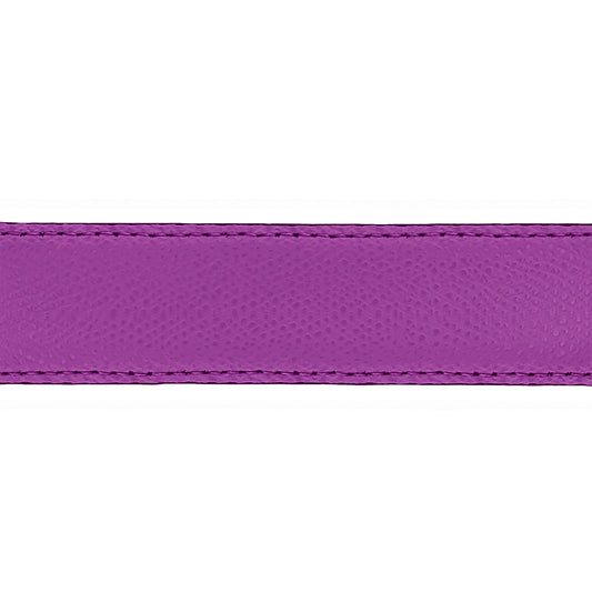 Lanière en cuir grainé framboise 30 mm