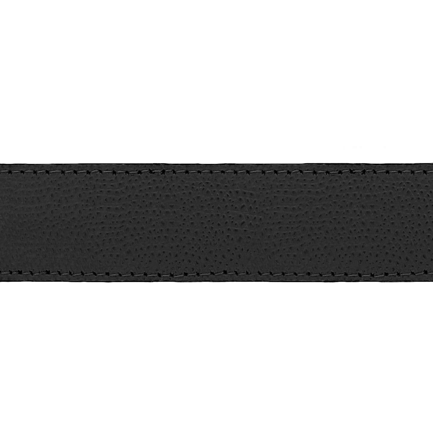 Lanière en cuir grainé noir 30 mm