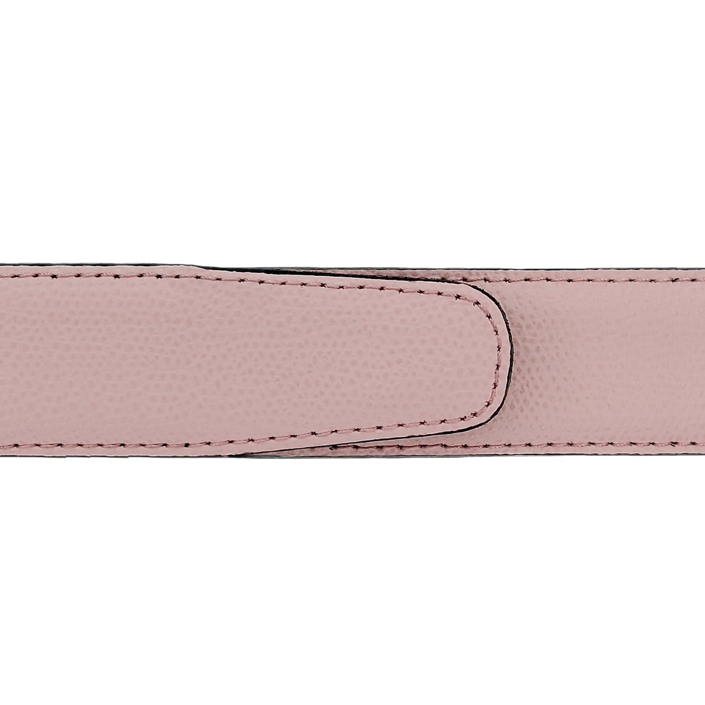 Ceinture 30 mm cuir grainé rose clair boucle Portofino or