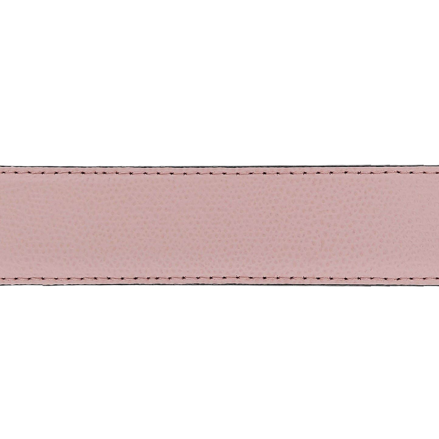 Lanière en cuir grainé rose clair 30 mm