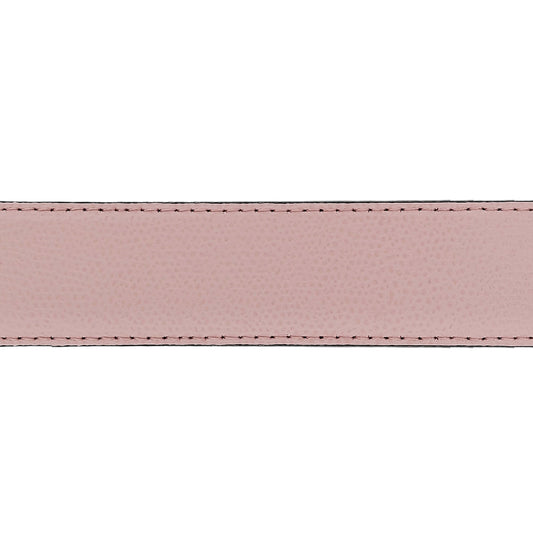 Lanière en cuir grainé rose clair 30 mm
