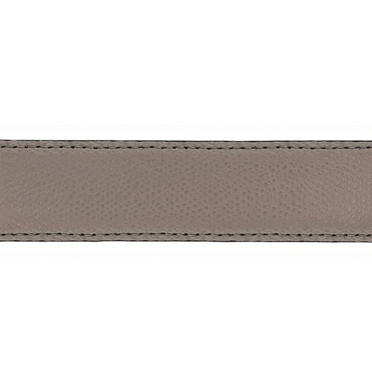 Lanière en cuir grainé taupe 30 mm