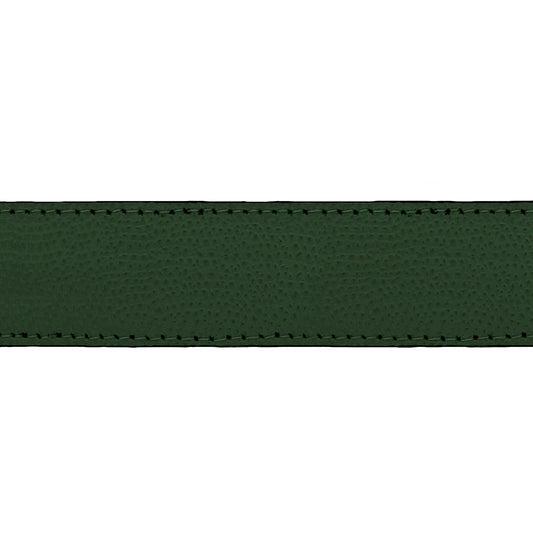 Lanière en cuir grainé vert bouteille 30 mm