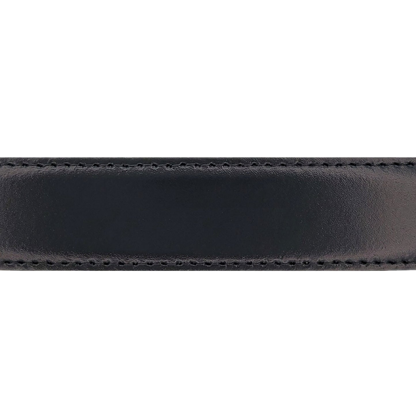 Lanière en cuir lisse noir 30 mm
