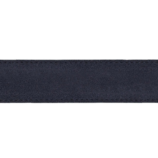 Lanière en cuir retourné bleu marine 30 mm