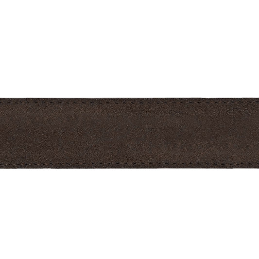 Lanière en cuir retourné marron 30 mm