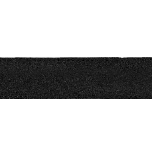 Lanière en cuir retourné noir 30 mm